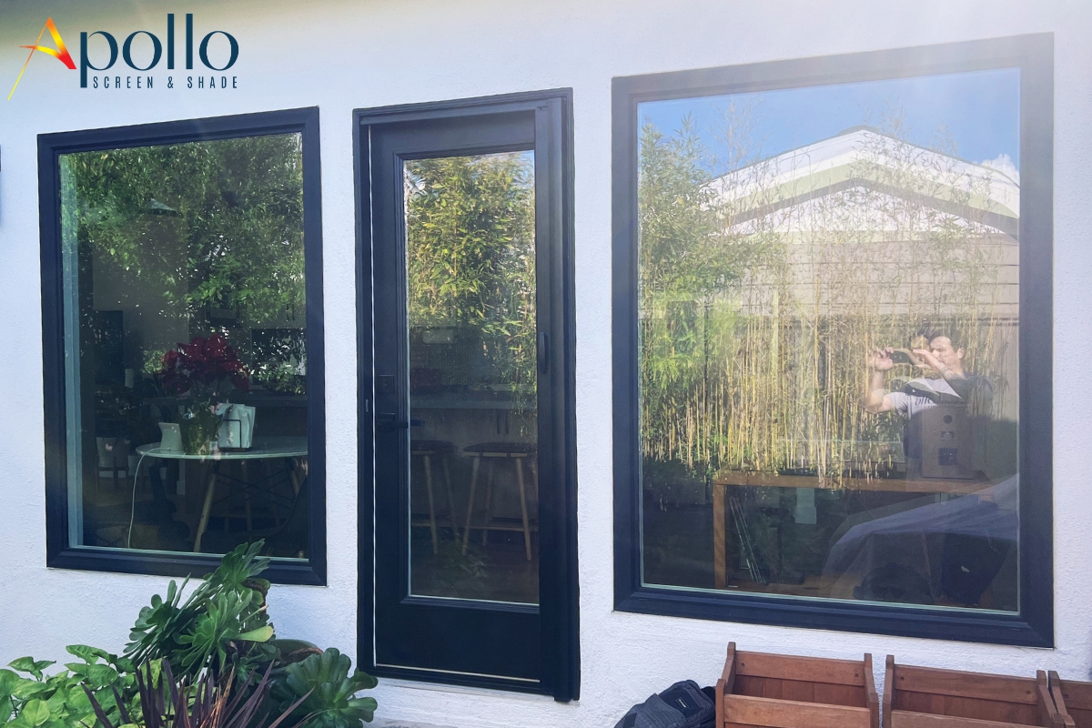 Black Apollo Single Retractable Door Screen-Redondo beach_ CA.jpg